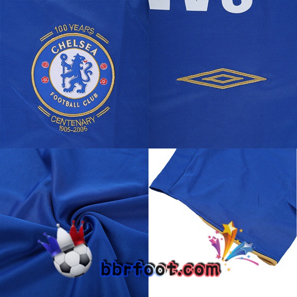 2005-2006 FC Chelsea Domicile Retro Maillot de Foot Bleu