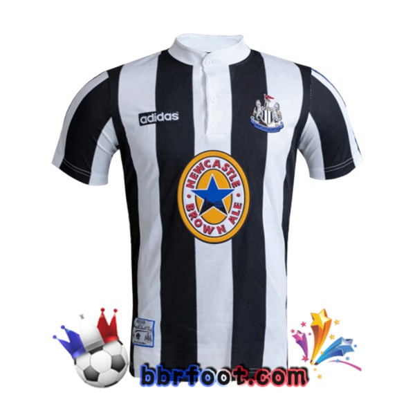 1995-1997 Newcastle United Domicile Retro Maillot de Foot Blanc Noir