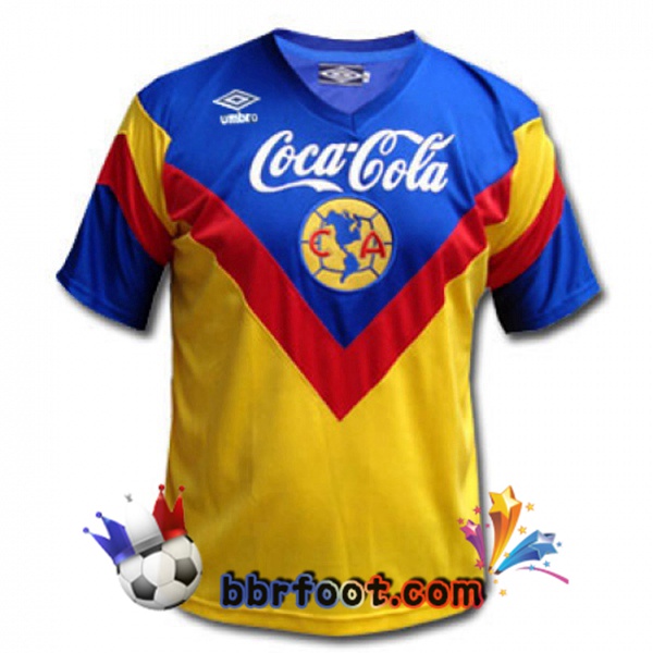1993-1994 Club America Domicile Retro Maillot de Foot Jaune