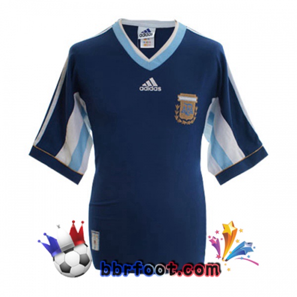 1998 Coupe du monde Argentine Exterieur Retro Maillot de Foot Bleu