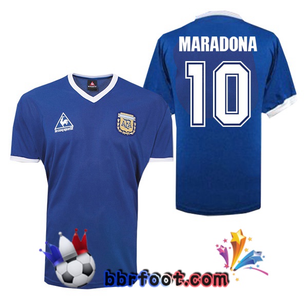 1986 Argentine Exterieur Retro Maillot de Foot MARADONA #10