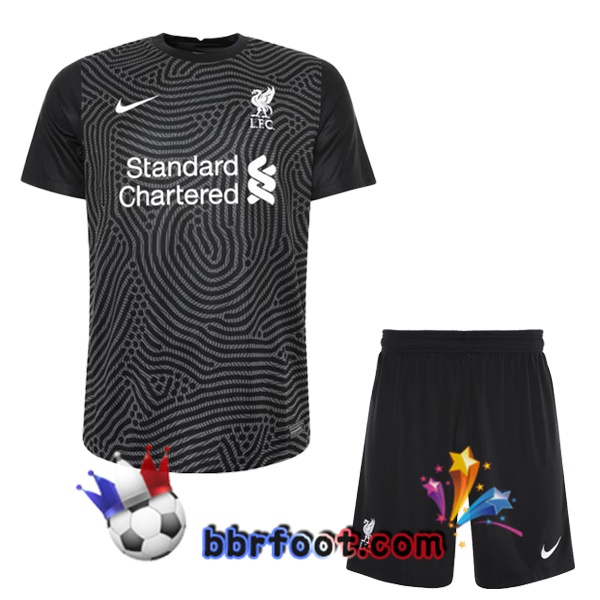 Maillot de Foot FC Liverpool Enfants Gardien de but Noir 2020/2021