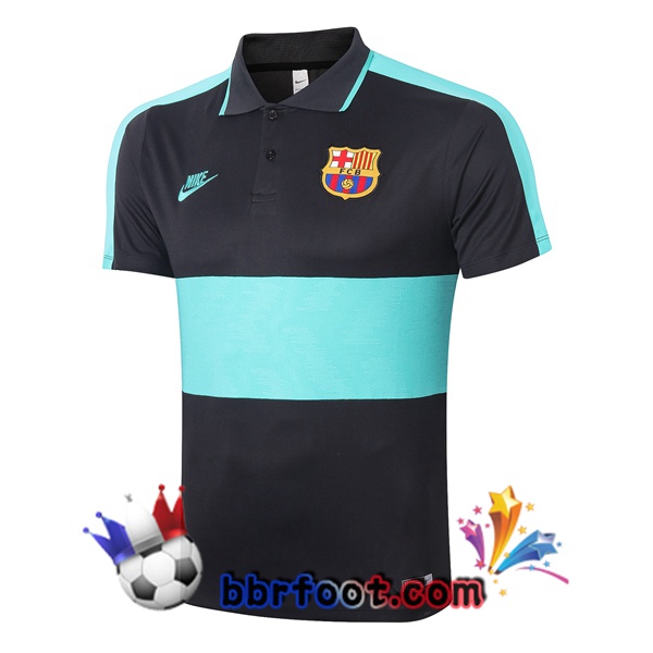 Polo Foot FC Barcelone Noir Vert 20/21