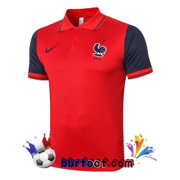 Polo Foot France Rouge Bleu Royal 20/21