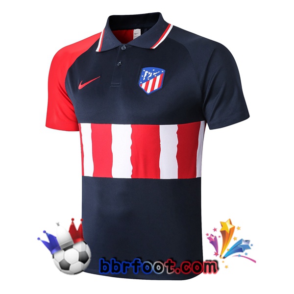 Polo Foot Atletico Madrid Bleu Royal Rouge 20/21