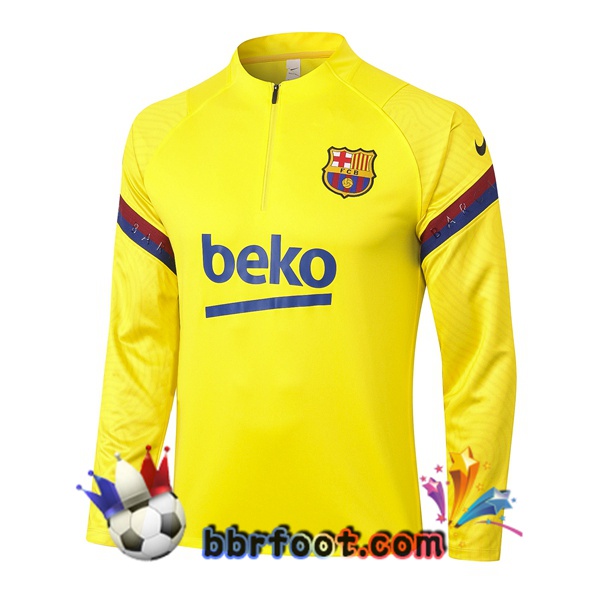 Sweatshirts Homme FC Barcelone Jaune 20/21