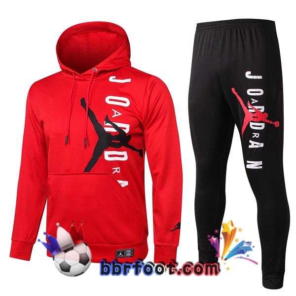 Veste A Capuche Survetement Foot Pairis PSG Jordan Rouge 20/21
