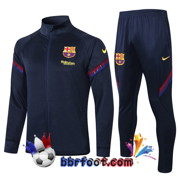 Veste Survetement Foot FC Barcelone Bleu Royal 20/21
