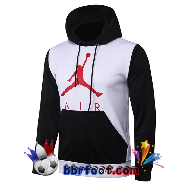 Veste A Capuche JORDAN Paris PSG Blanc Noir 20/21