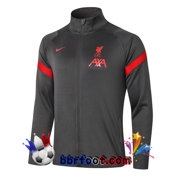 Veste Foot FC Liverpool Gris Fonce 20/21